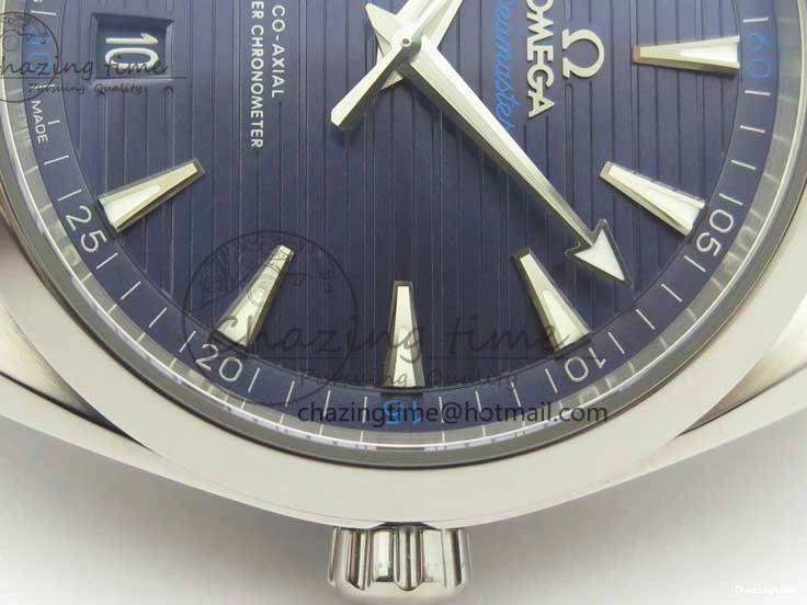 0130 Aqua Terra 150M Master Chronometers VSF 1:1 Best Edition Deep Blue Dial Silver Hand on SS Bracelet A8900 Super Clone HighPerformance 8013